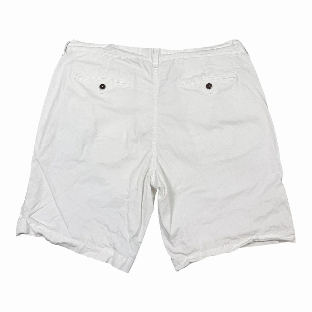 Aeropostale Men's Chino Shorts Mid Rise Regular Fit White Size 36